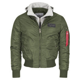 Hooded MA1 Fliegerjacke, oliv 