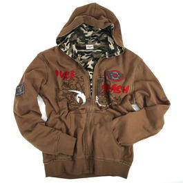 Kapuzenjacke Hoodie Pure Trash, oliv 