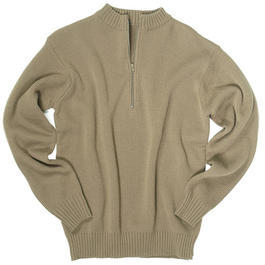 Armeepullover mit Rei�verschluss, coyote 
