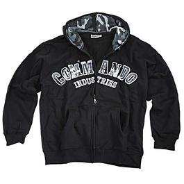 Hoodie Zip-Jacke, schwarz/city-camo  