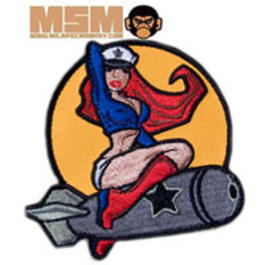 Mil-Spec Monkey Pin Up Girl Patch Farbig