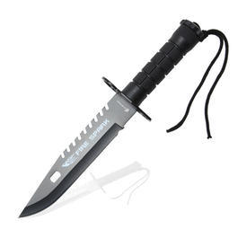 Survivalmesser&nbsp;Spark mit Feuerstein und Nylonscheide  