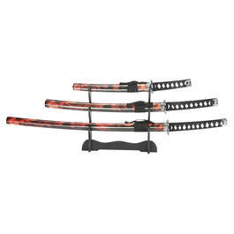 Schwert-Set Samuraigarnitur Beni inkl. Stnder