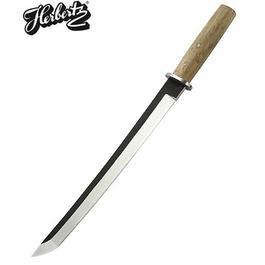 Herbertz HOG Tanto-Messer m. Lederscheide