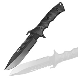 Feststehendes Messer Military Style schwarz inkl. Grtelscheide