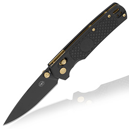 Amare Knives Einhandmesser FieldBro VG10 Stahl schwarz/gold inkl. Grtelclip