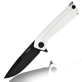 ANV Knives Einhandmesser Z100 G10 Sleipner Stahl wei inkl. Grtelclip