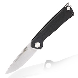 ANV Knives Taschenmesser Z200 Sleipner Stahl schwarz/stonewash inkl. Grtelclip