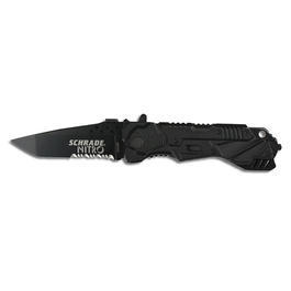 Schrade Nitro Einhandmesser mit Tantoklinge, schwarz