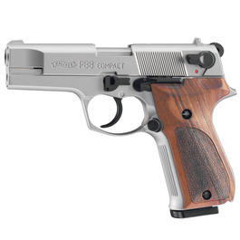 Walther P88 Schreckschuss Pistole vernickelt Holzgriff