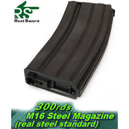Real Sword M4/M16 Magazin 300 Schuss (Stahl) - schwarz