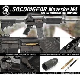 Socom Gear Noveske N4 Vollmetall (AWSS Gen. 3) Gas-Blow-Back inkl. Noveske KX3