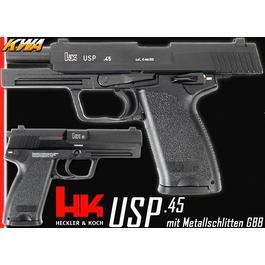 KWA Heckler & Koch USP .45 Softair mit Metallschlitten GBB (NS2)  