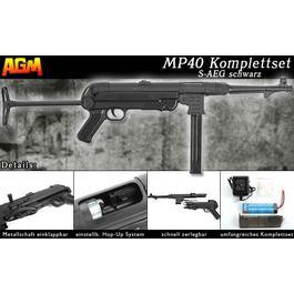 AGM MP40 Vollmetall Komplettset S-AEG schwarz