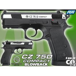 ASG CZ75D Compact m. Metallschlitten 6mm BB CO2 Blowback Dual tone