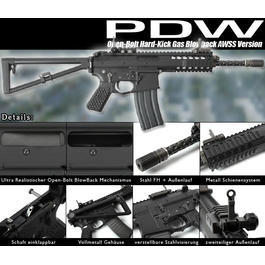 Wei-ETech PDW Long Vollmetall AWSS Open-Bolt Gas-Blow-Back schwarz