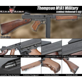 King Arms Thompson M1A1 Military Echtholz S-AEG