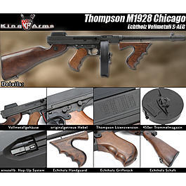 King Arms Thompson M1928 Chicago Echtholz S-AEG