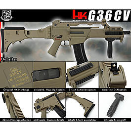 G36C Softair - S&T Heckler & Koch G36 CV Blowback S-AEG Dark Earth Tan