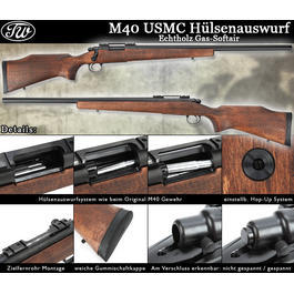Tanaka Works M40 USMC m. H�lsenauswurf Echtholzschaft Gas-Softair 