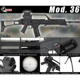 Ares Mod. 36 EBB Blowback S-AEG 6mm BB schwarz