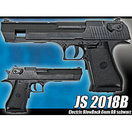 JS 2018B Pistole Electric BlowBack 6mm BB schwarz