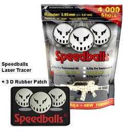 Speedballs Laser Tracer BBs 0,20g 4000er Beutel + 3D Rubber Patch gratis dazu