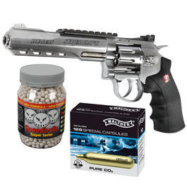 Ruger Super Hawk 6 Zoll 6mm BB Sparset komplett mit 2.000 BBs und 10 CO2 Kapseln  