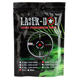 Laser Dot Hochprzisionskugeln biodegradable 0,30g BBs 2500er Beutel schwarz