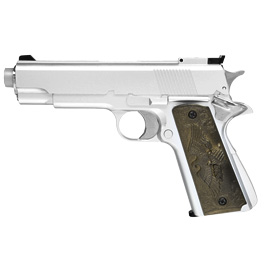 HFC M1911 Eagle-Style Gas NBB Softairpistole 6mm BB silber