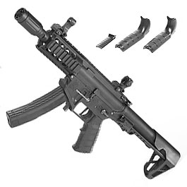 King Arms PDW 9mm SBR Shorty Polymergehuse S-AEG 6mm BB schwarz
