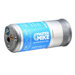 Airsoft Innovations Master Mike 40mm Vollmetall Hlse / Einlegepatrone f. 150 6mm BBs blau / silber