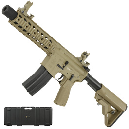 Evolution Airsoft Recon UX 9 Silent Ops ETS III ETU-Mosfet S-AEG 6mm BB Tan inkl. Waffenkoffer