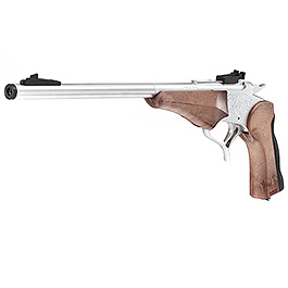 Haw San Contender G2 Pistole Vollmetall CO2 6mm BB silber / Holzoptik - Long-Version
