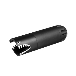 Nuprol Shark Rainbow Aluminium Tracer / Flasher inkl. integriertem Akku 14mm- schwarz