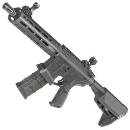 King Arms / EMG Lancer Systems L15 Defense 8 Zoll Vollmetall S-AEG 6mm BB schwarz - Real Carbon Version