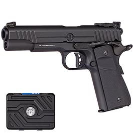 G&G GX45 MkI Vollmetall GBB 6mm BB schwarz inkl. Pistolenkoffer