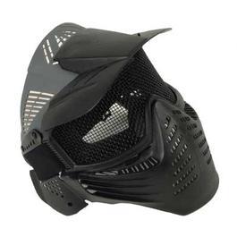 Schutzmaske Deluxe mit Gitter, schwarz