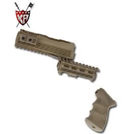 King Arms AK47S Railed Handguard & Tac. Grip OD oliv