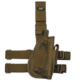   MFH Pistolenbeinholster coyote tan mit Bein- und G�rtelbefestigung rechts  