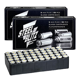Pobjeda Steel Blitz Knallpatronen 9mm P.A.K. 2 x 50 Stck