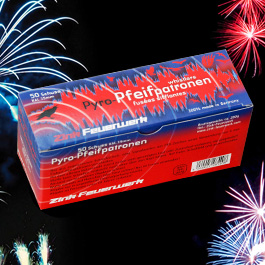 Zink Feuerwerk Pyro-Pfeifpatronen 50 Schuss Signaleffekte fr Schreckschusswaffen