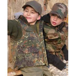 Kinder US-Rangerweste, flecktarn 