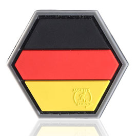JTG 3D Rubber Patch Deutschland Flagge, fullcolor, Hexagon Klettflche