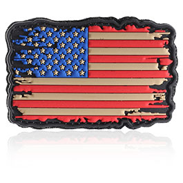 101 INC 3D Rubber Patch USA Flagge vintage Klettflche