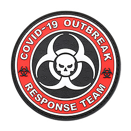 JTG 3D Rubber Patch mit Klettflche Covid 19 Outbreak Response Team fullcolor