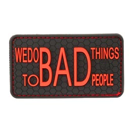 JTG 3D Rubber Patch mit Klettflche We Do Bad Things... Insider Patch fire-red