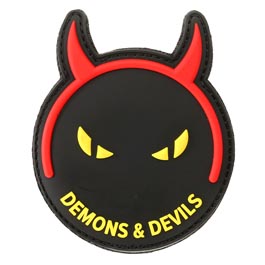 3D Rubber Patch mit Klettflche Demons & Devils black-yellow