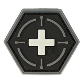 JTG 3D Rubber Patch Hexagon mit Klettflche Tactical Medic Red Cross swat