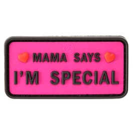 JTG 3D Rubber Patch mit Klettflche Mama says I'm special pink